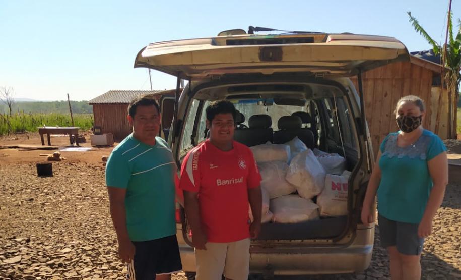 Secretaria da Justiça, Família e Trabalho do Paraná entrega mais de 3 mil cestas básicas para famílias com crianças indígenas, quilombolas e comunidades tradicionais em vulnerabilidade no Sudoeste do Paraná