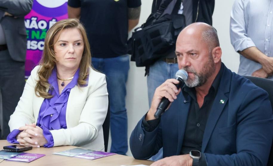 Secretária Leandre e secretário Cel. Hudson